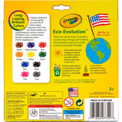 Crayola 587722 Non-Washable Markers  Broad Point  Classic Colors  10/Set