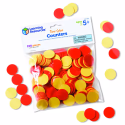 Learning Resources Two-Color Counters, Set of 200, Ages 5+, Grades K+, Educational Counting Sorting and Patterning, Family Co ...
