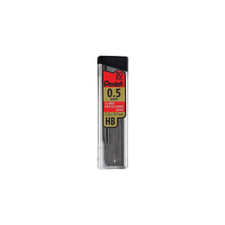 Pentel Super Hi-Polymer Lead Refills  0.5 Mm  Hb  Black  30/Tube