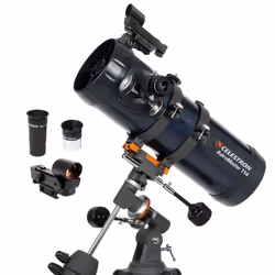 Celestron - AstroMaster 114EQ Newtonian Telescope - Reflector Telescope for Beginners - Fully-Coated Glass Optics - Adjustabl ...