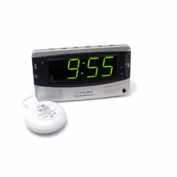 Sonic Alert 0 Sonic Bomb Extra Dual Alarm clock with Large Display-SBD375SS  Silver