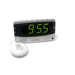 Sonic Alert 0 Sonic Bomb Extra Dual Alarm clock with Large Display-SBD375SS  Silver