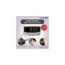 Sonic Alert 0 Sonic Bomb Extra Dual Alarm clock with Large Display-SBD375SS  Silver