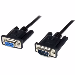 StarTech.com 2m Black DB9 RS232 Serial Null Modem Cable F/M - DB9 Male