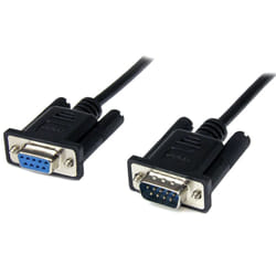 StarTech.com 2m Black DB9 RS232 Serial Null Modem Cable F/M - DB9 Male