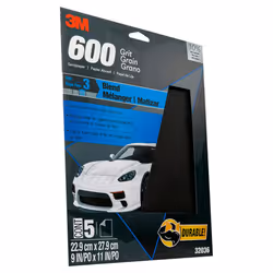3M Wetordry Sandpaper  32036  600 Grit  9 in x 11 in  5 Sheets Per Pack