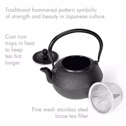 Primula Stainless Steel Infuser for Loose Leaf Tea  Durable Construction  Enameled Interior  40 ounce  Black