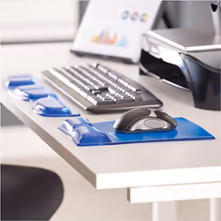 Crystals Mouse Pad/Wrist Rest Blue