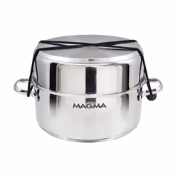 Magma Products  A10360LIND  10 Piece Gourmet Nesting Stainless Steel Cookware Set  Induction Cooktops  Silver