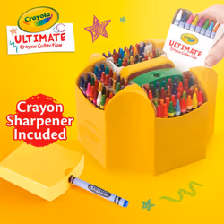 Crayola Ultimate Crayon Box Collection (152ct)  Bulk Kids Crayon Caddy  Classic & Glitter Crayons for Coloring  Holiday Gift for Kids