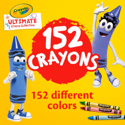 Crayola Ultimate Crayon Box Collection (152ct)  Bulk Kids Crayon Caddy  Classic & Glitter Crayons for Coloring  Holiday Gift for Kids