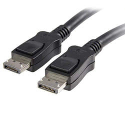 DisplayPort Cable - 1 ft - with Latches - Short DP Cable - 4K DisplayPort to DisplayPort Cable - DisplayPort 1.2 Cable (DISPLPORT1L), Black