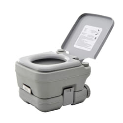 HOMCOM 10L Portable Travel Toilet Outdoor Camping with 2 Detachable Tanks Grey