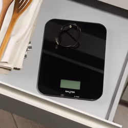 Salter Rechargeable Kitchen Scale Zero Function USB Cable Measures Liquids/Food