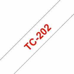 Brother Labelling Tape 12mm, Red on white, TC, Japan, Brother, P-touch PT8E, PT500, PT2000, PT3000, PT5000, 1.2 cm