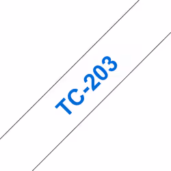 Brother Labelling Tape 12mm, Blue on white, TC, Japan, Brother, PT8E, PT500, PT2000, PT3000, PT5000, 1.2 cm