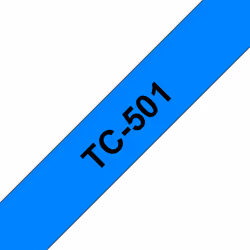 Brother Labelling Tape 12mm, Black on blue, TC, Black, Japan, Brother, P-touch PT2000, PT3000, PT500, PT5000, PT8E