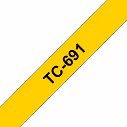 Brother Labelling Tape 9mm, Black on yellow, TC, Black, Japan, Brother, P-touch PT2000, PT3000, PT500, PT5000, PT8E
