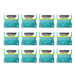 Listerine Cool Mint Pocketpaks Breath Strips Kills Bad Breath Germs  24-Strip Pack (12 Pack)