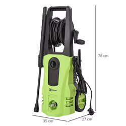 DURHAND Portable Power Washer 1800W, 150 Bar, 510 L/h for Garden,