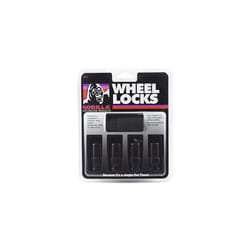 Gorilla Automotive 76641NBC Black 14mm x 1.50 Thread Size Chrome Finish Duplex Acorn Wheel Lock  Pack of 4