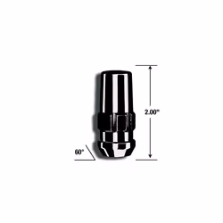 Gorilla Automotive 76641NBC Black 14mm x 1.50 Thread Size Chrome Finish Duplex Acorn Wheel Lock  Pack of 4