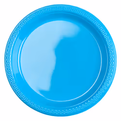 Amscan 12795107451, Plate, Round, Plastic, Blue, Monochromatic, 20 pc(s)