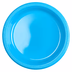 Amscan 43031-54, Plate, Round, Plastic, Blue, Monochromatic, 20 pc(s)