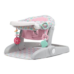Summer Infant Learn-to-Sit Stages 3-Position Floor Seat  Sweet-and-Sour Pink - Sit Baby Up to See The World - Activity Seat is Adjustable - Includes T