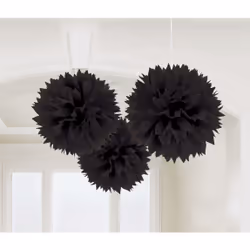 Amscan 18055-10-55, Decorative pom-pom, Black, Round, 40.6 cm, 3 pc(s)