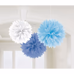 Amscan 181046, Paper, Aqua colour, Blue, White, 3 pc(s)