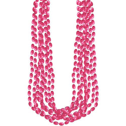 Pink Metallic Bead Necklaces - 30 (Pack of 8) - Stunning Party Accessory Perfect for Celebrations and Costume Events