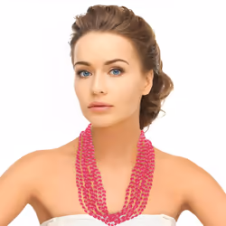 Pink Metallic Bead Necklaces - 30 (Pack of 8) - Stunning Party Accessory Perfect for Celebrations and Costume Events