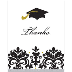 Amscan Black and White Thank You Cards | Party Favor | Pack of 50