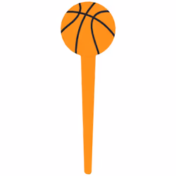 Slam Dunk Basketball Picks 3 x 125 36 Pieces Perfect for Cupcakes Brownies Fruit Platters with GameThemed Treat De
