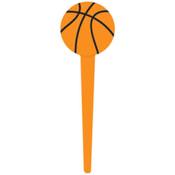 Slam Dunk Basketball Picks  3 x 125  36 Pieces  Perfect for Cupcakes  Brownies  Fruit Platters with GameThemed Treat De