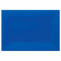 Amscan 997428, Plate, Rectangular, Plastic, Blue, Monochromatic, 3 pc(s)