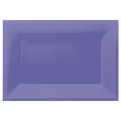 Amscan 997431, Plate, Rectangular, Plastic, Purple, Monochromatic, 3 pc(s)