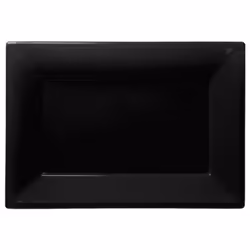 Amscan 997434, Plate, Rectangular, Plastic, Black, Monochromatic, 3 pc(s)