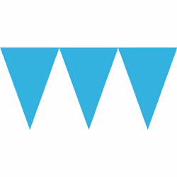 Amscan 120099-54-55, Bunting banner, Blue, 4500 mm