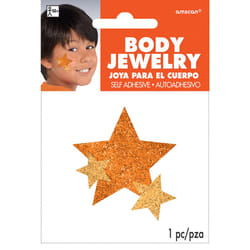 Orange Spirit Glitter Body Jewelry  Party Accessory