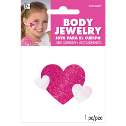 Sparkling Pink Spirit Glitter Body Jewelry (5"" x 3.5"") Pack of 1 - Ideal for Festivals and Parties