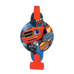 amscan Blaze and the Monster Machines Blowouts  Party Favor Red 5""