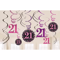 Amscan 9900589, Foil, Paper, Pink, 12 pc(s)