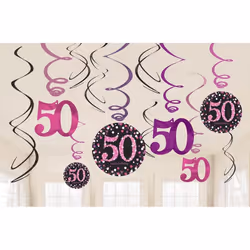 Amscan 9900613, Foil, Paper, Pink, 12 pc(s)