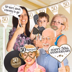 Amscan 9902222, Photo booth prop, Multicolour, Adult & Child, Any gender, Birthday