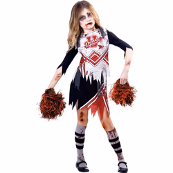 Child Zombie Cheerleader Halloween Costume - 7-8 Years