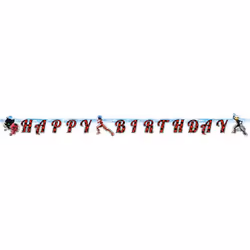 Amscan 728.9902879, Bunting banner, Paper, Multicolour, Birthday, Miraculous, 2000 mm