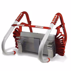 Kidde Fire Escape Ladder, 2-Story Rope Ladder, Extends to 13-Feet, Anti-Slip Rungs