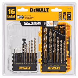 DEWALT - DEW-DW1956 Drill Bit Set with Pilot Point  16-Piece (DW1956)